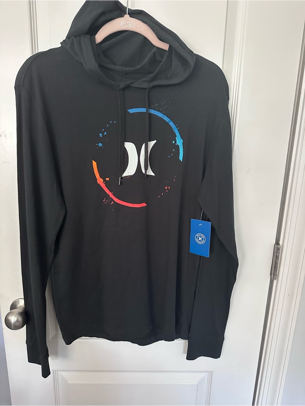 Hurley Men's Long Sleeve Hooded Graphic Tee - Size Small